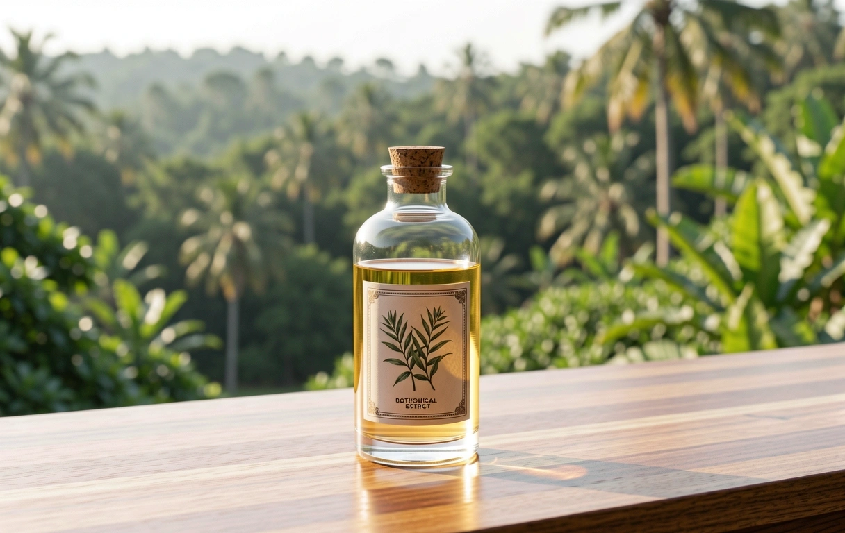 Natural wellness extract in a serene environment